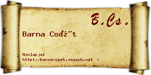 Barna Csát névjegykártya